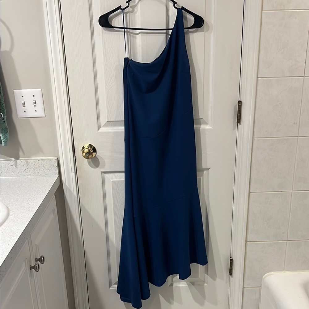 Abercrombie & Fitch Blue One-Shoulder Dress